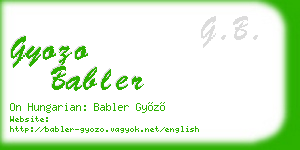 gyozo babler business card